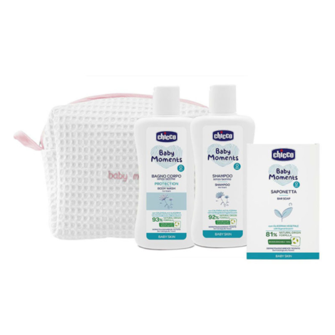 Chicco new born set -pink bag