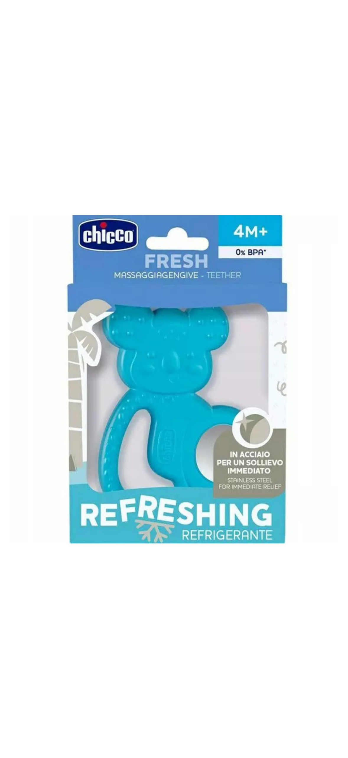 Chicco teether- stainless steel for immediate relief