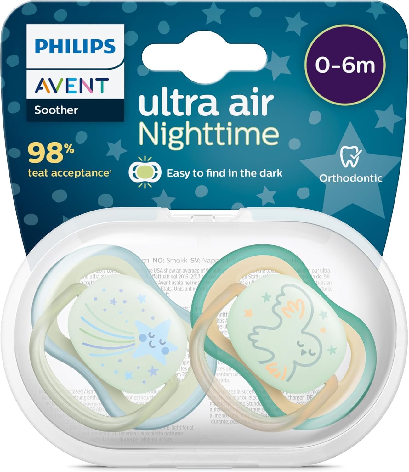 Philips Avent pacifier nighttime 0-6m