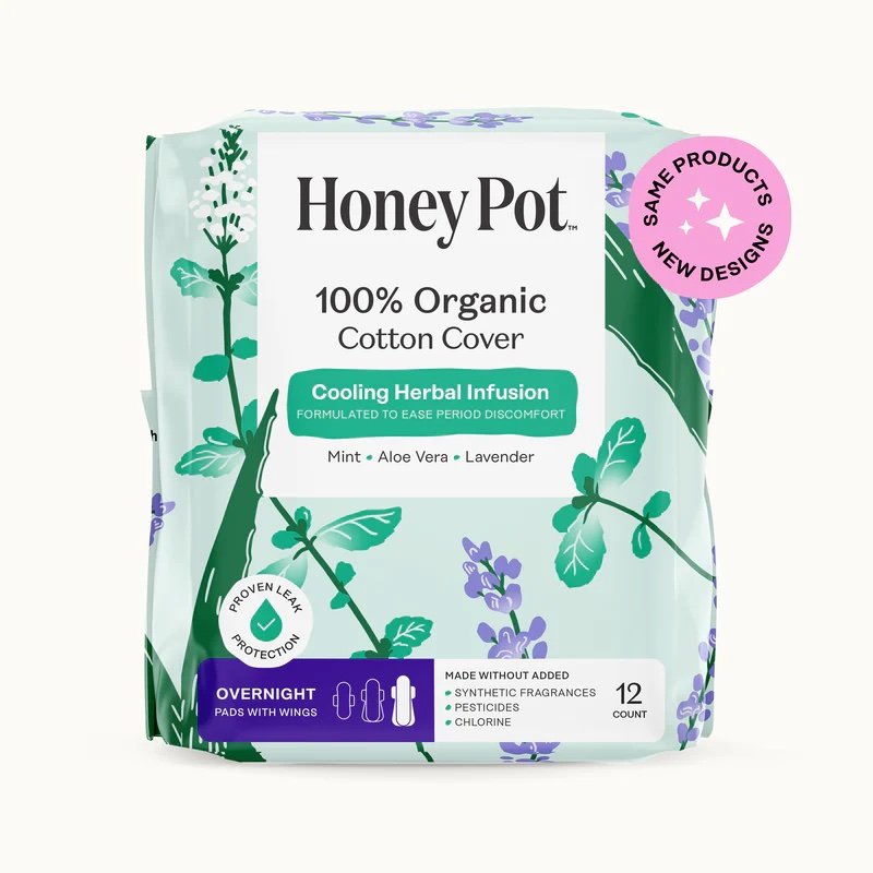 Honey Pot Overnight Pads (12 Count)
